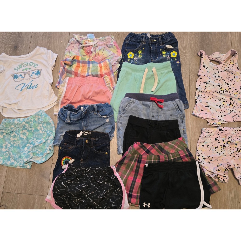 Girls Size 3T Clothing Lot 16pc Shorts & Outfits